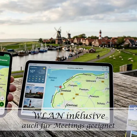 Apartmán Feinheit - Gulfhof Nahe Greetsiel Mit Sauna, Garten & 3 Schlafzimmern *