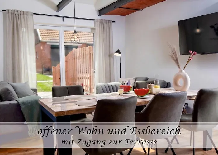 アパート Feinheit - Gulfhof Nahe Greetsiel Mit Sauna, Garten & 3 Schlafzimmern Krummhörn